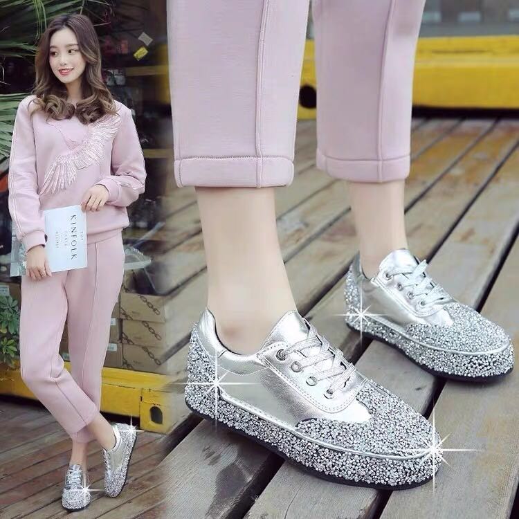 Silver walking sales shoes