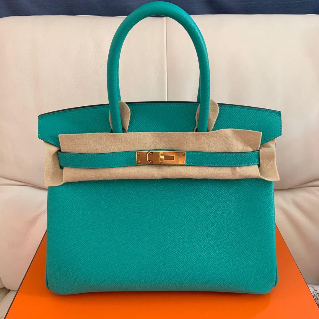 Hermes Birkin 25 - Bleu Atoll, Luxury, Bags & Wallets on Carousell