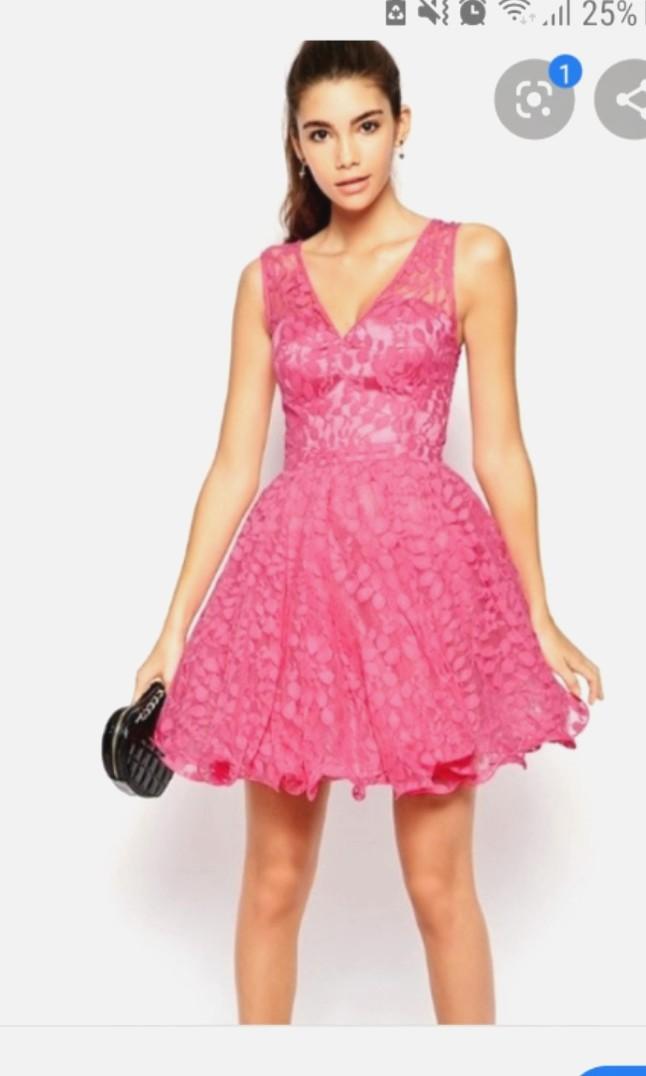 Chi Chi London Premium Lace Midi Prom Dress With Bardot Neck