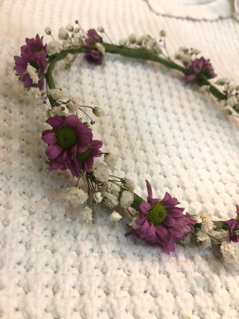 Custome made Fresh Flower Crown, Babies & Kids, Babies & Kids Fashion
