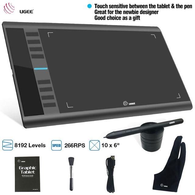 E0570 Ugee M708 Graphics Drawing Tablet 10 X 6 Inch Large Active Area Digital Graphic Tablet With 8192 Levels Pressure Battery Free Pen Stylus Electronics Others On Carousell