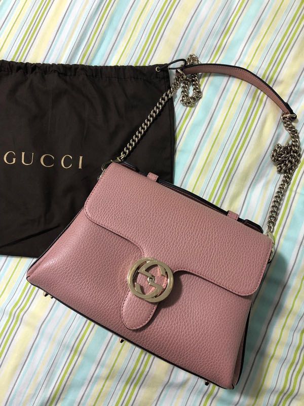 gucci pink interlocking bag