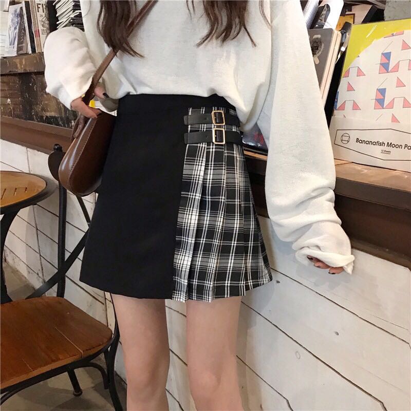 Half checkered skirt store
