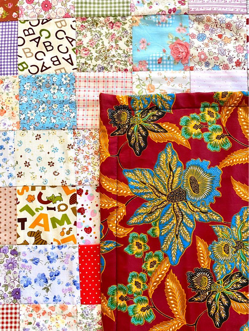 Handmade Patchwork Blanket (Category: Handmade Craft) located in Singapore. Submitted by klvn.q (Listing ID 270496403, Image 2). Description: * This item is sold. This is a customized order* Handmade patchwork quilt/ baby mat. perfect blanket for newborns or as gifts to your loved ones. Keeps your kid warm with polyester batting sewn in. 100% Cotten fabrics. Fabric will be assorted. This image is only a sample. Can be assorted arrangement or line