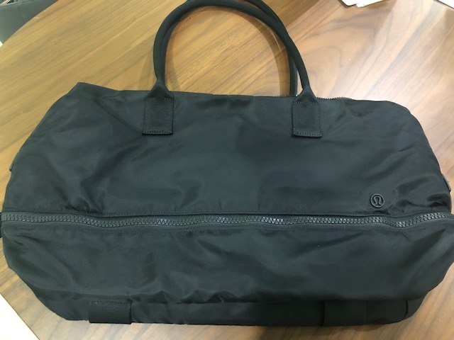 lululemon leather duffle bag
