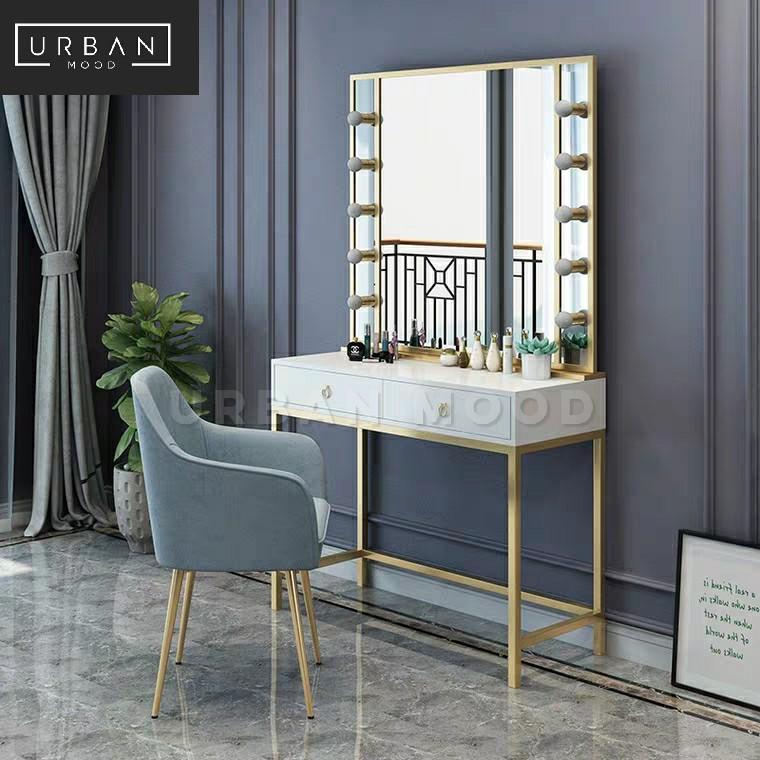 MAYFAIR Hollywood Spotlight Vanity Table, Furniture & Home Living