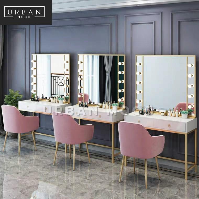 MAYFAIR Hollywood Spotlight Vanity Table, Furniture & Home Living