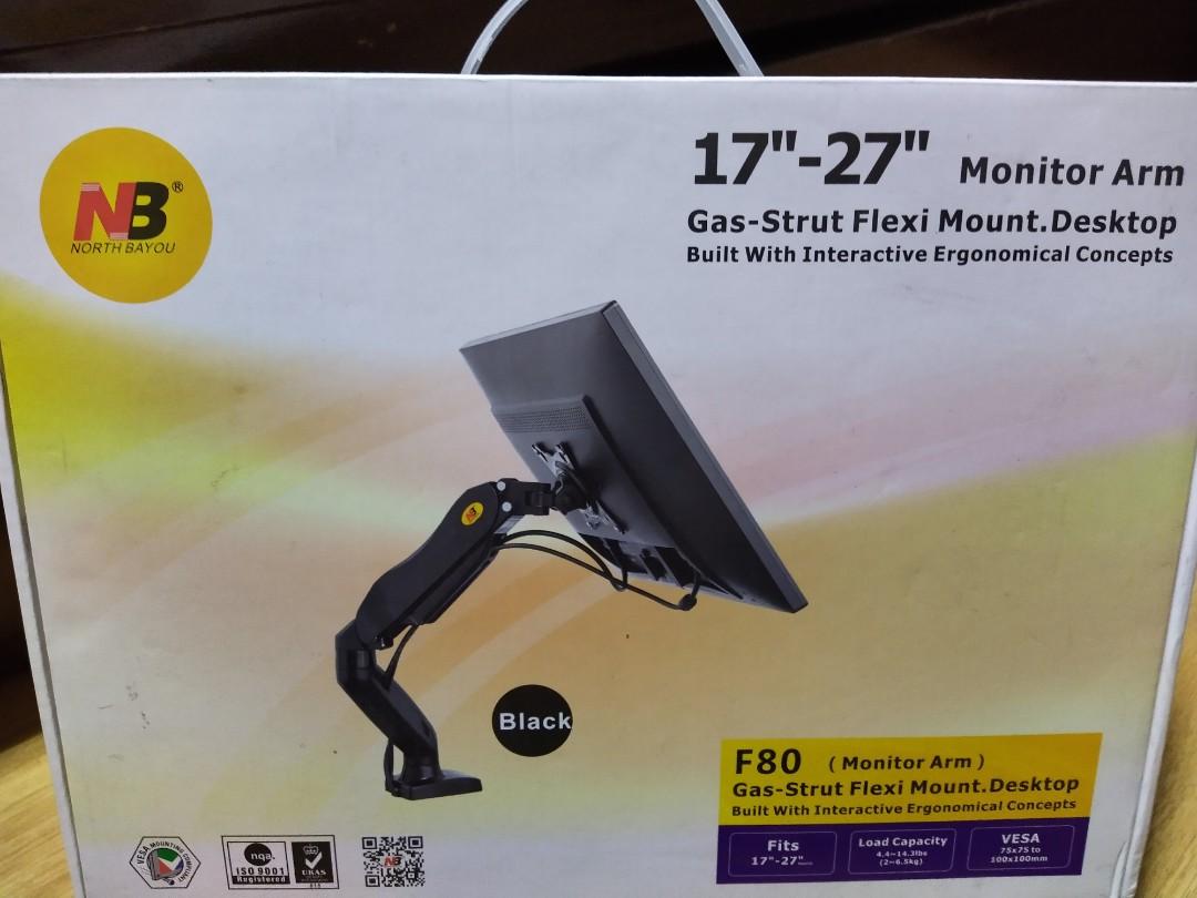 Nb lcd mount flexible arm mount desktop (Category: Mounts & Holders) located in Manila. Submitted by k3788 (Listing ID 270540938, Image 1). Description: North Bayou F80 17"-27" flexible lcd mount arm gas-strut flexi mount desktop. Excellent for standing up work.
