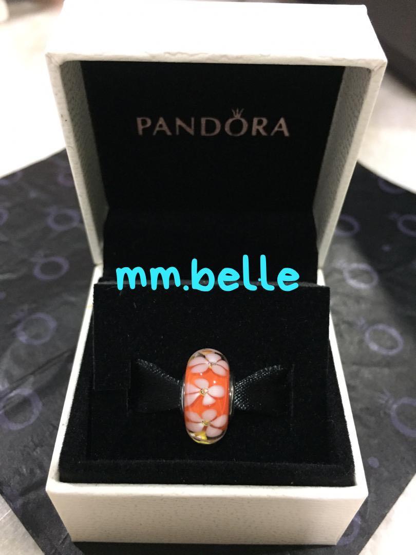 Pandora murano glass flower sale