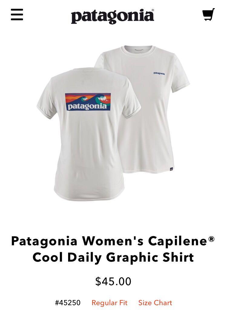 Patagonia T Shirt, Women's Fashion 