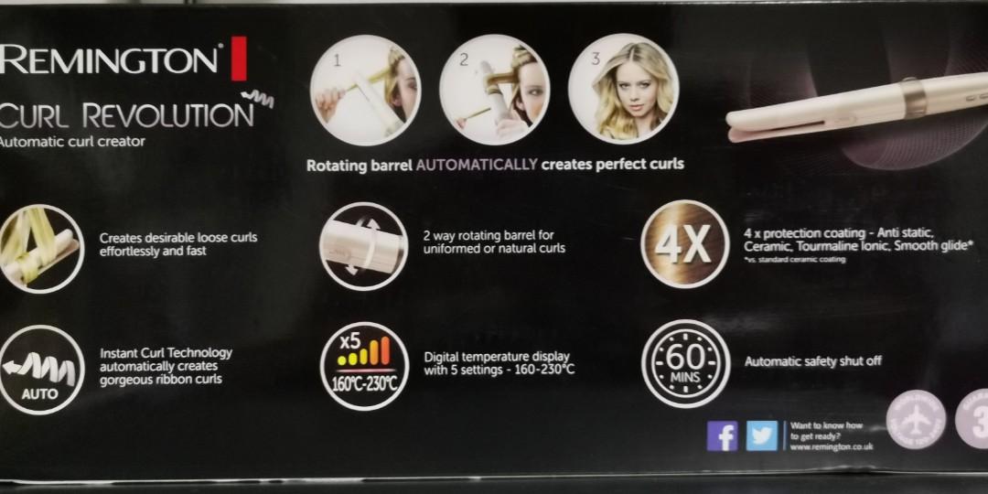 Remington ci606 curl revolution automatic hair curler 220 volts not cheap