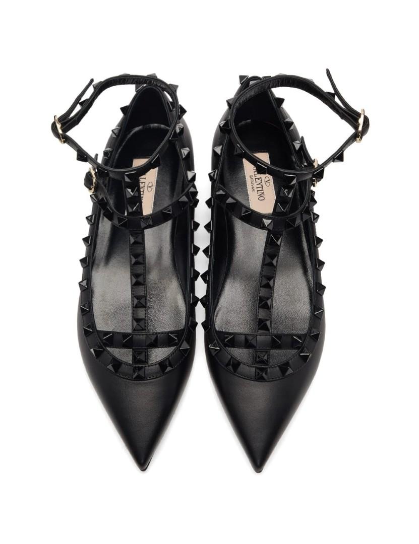taske smykker Slud Replica: Black Valentino Garavani Rockstud Cage Ballerina Flats, Women's  Fashion, Footwear, Flats on Carousell