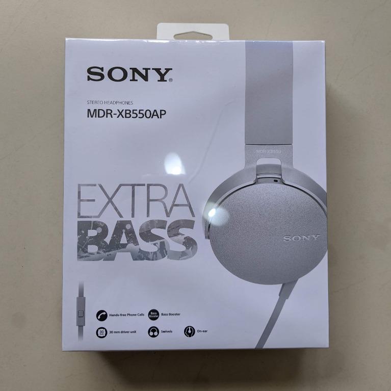 SONY MDR XB550AP EXTRA BASS Headphones White Audio Headphones