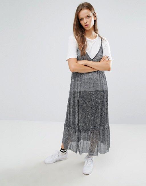 Stylenanda Grey Glitter Dress
