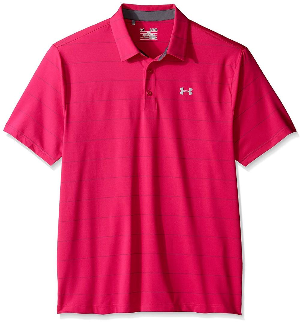 under armour pink polo
