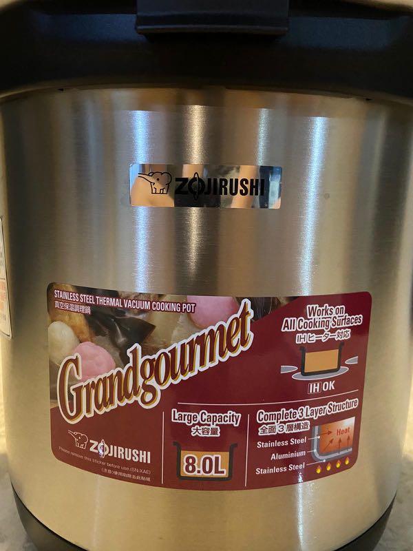 Zojirushi Stainless Steel Thermal Vacuum Cooking Pot 8L, TV & Home
