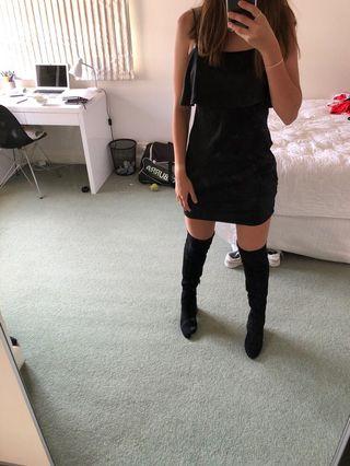 Black slip dress