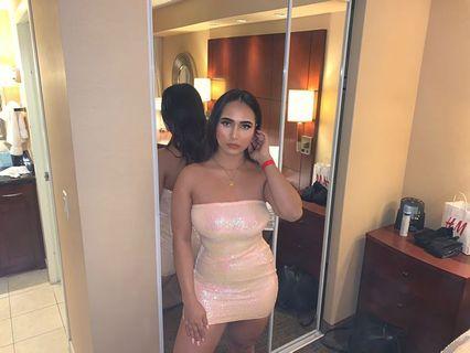 Fashionnova Holo-Pink Tube Sequin Dress