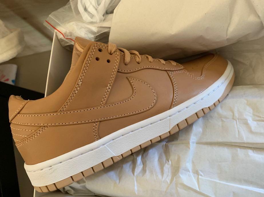 頂級 全新真品 真皮版Nike Lab Dunk low LUX Tan 茶色 8號 比supreme bape yeezy airmax 帥