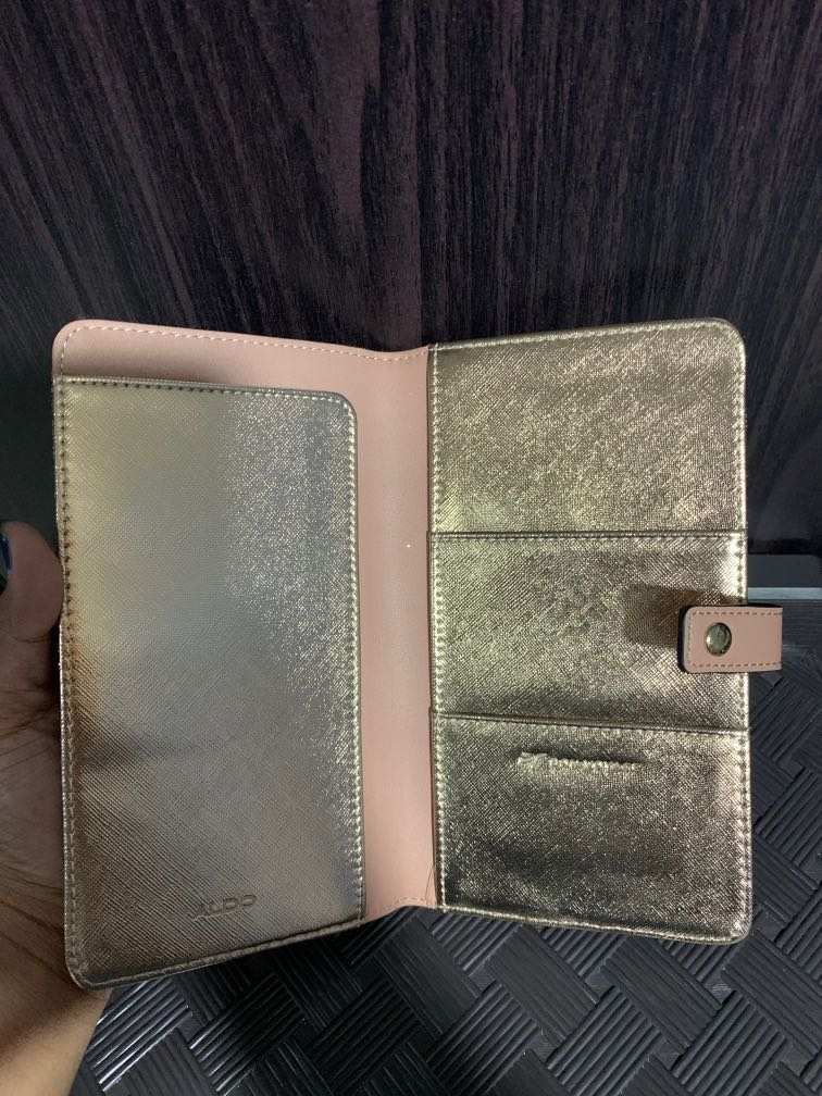 Aldo Pink Glitter Passport Wallet