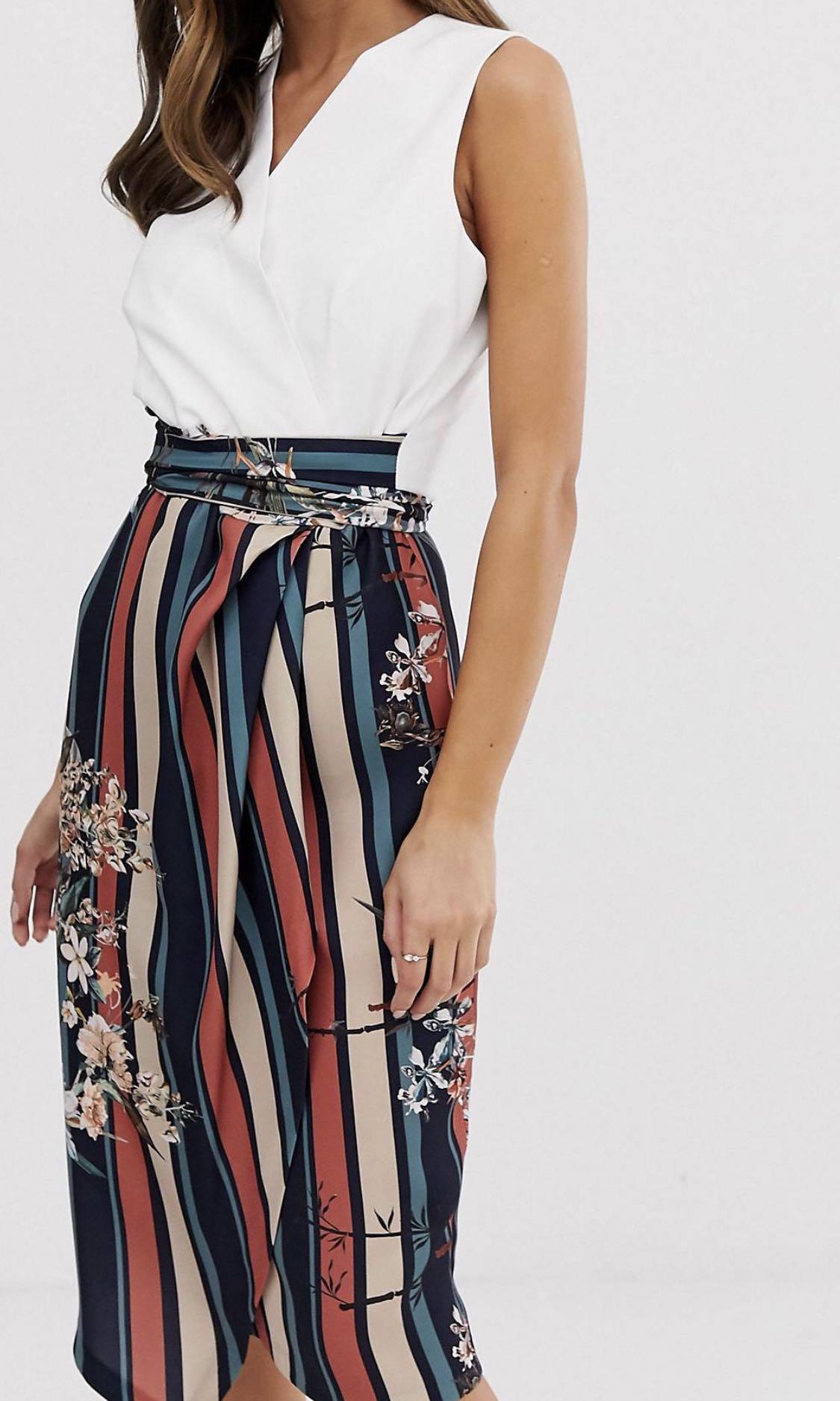 Closet london 2 in 1 wrap front pencil dress in floral print sales