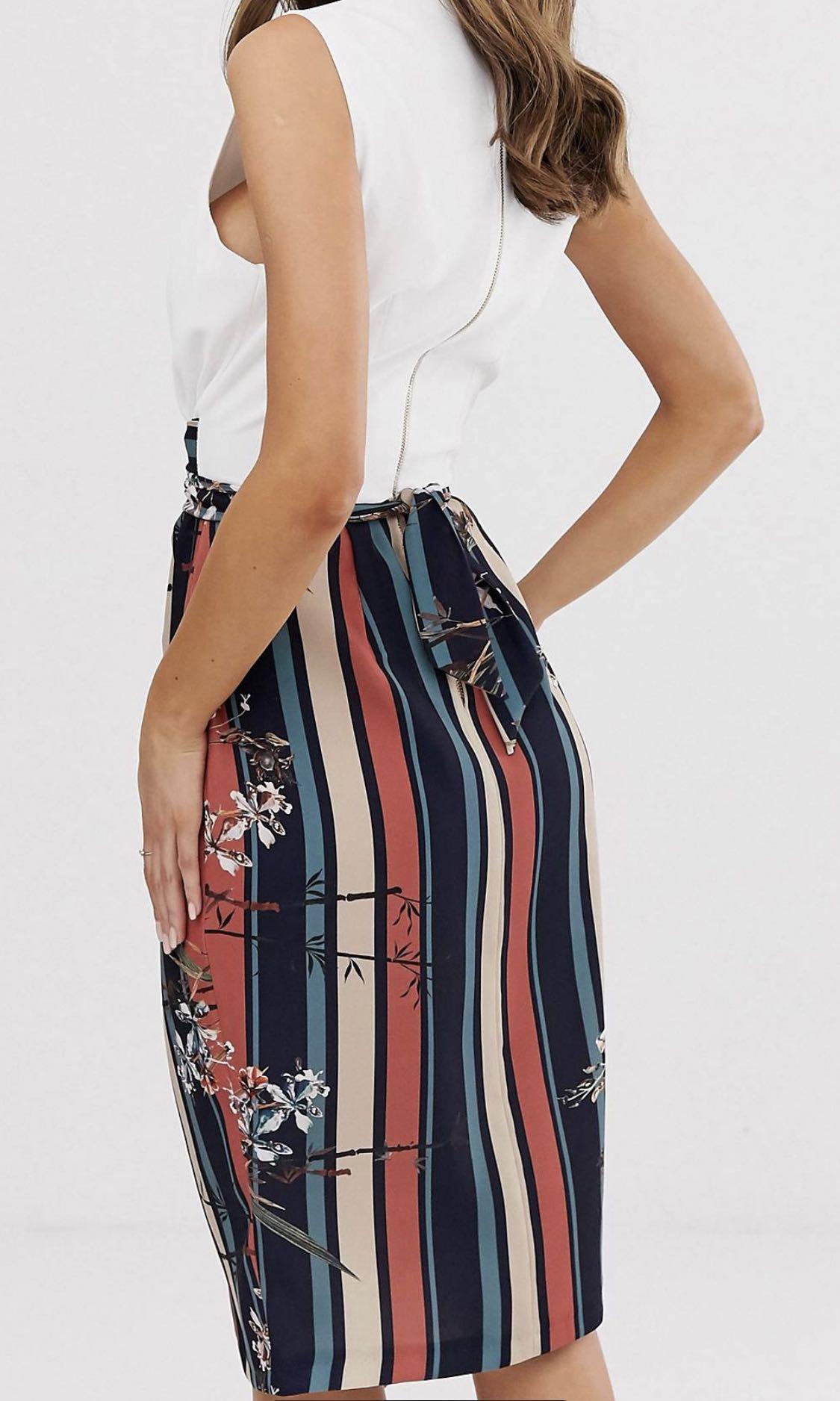 Closet london 2 in 1 wrap front pencil dress cheap in floral print