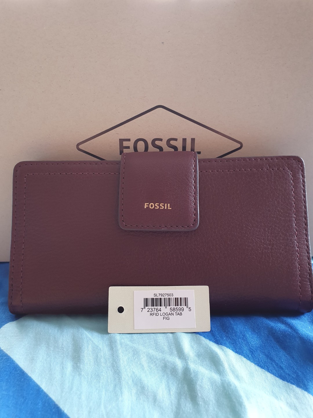 Fossil logan rfid online tab wallet