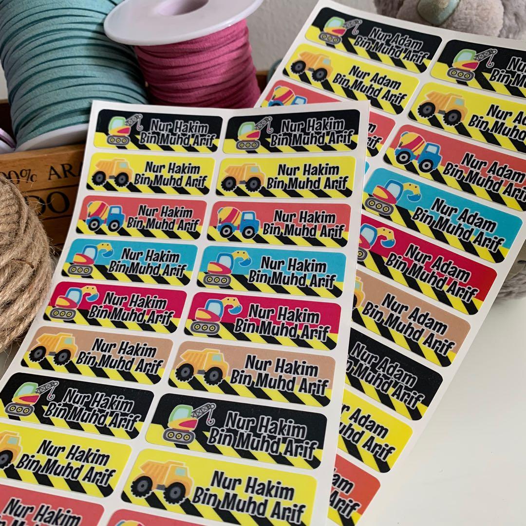 Childcare preschool nursery kindergarten name labels stickers water