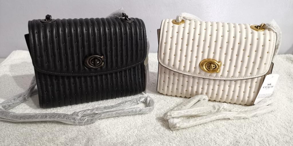 coach quilted parker bag