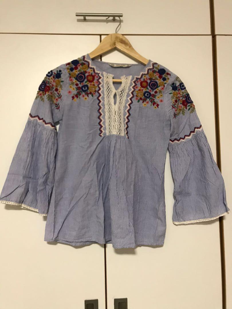 Embroidered bell top (Category: Blouses) located in Cebu City. Submitted by lux_declutter (Listing ID 270580054, Image 1). Description: Really cute! .
