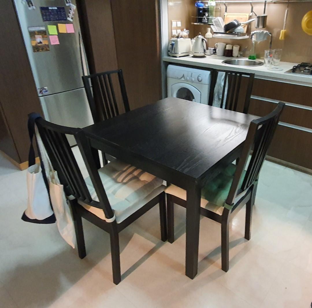 Ikea Expandable Dining Table Set Furniture Tables Chairs On Carousell