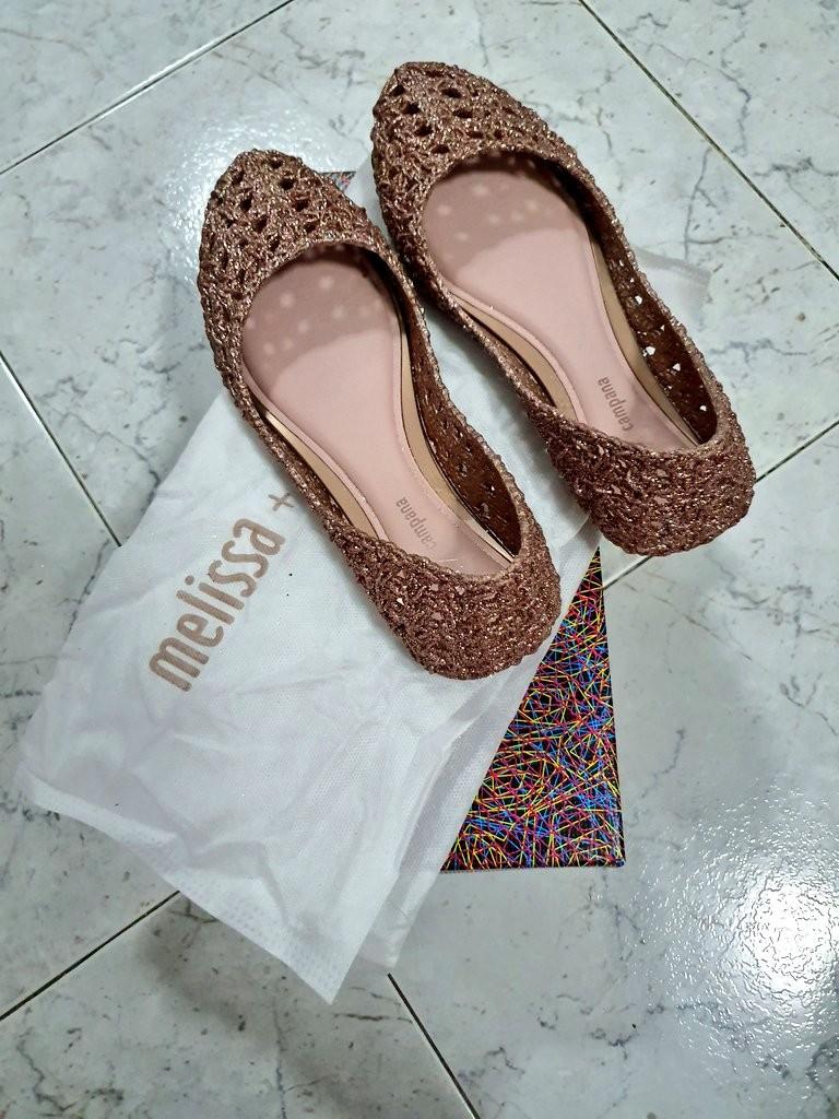 Melissa Campana Crochet Rose Gold Women s Fashion Footwear