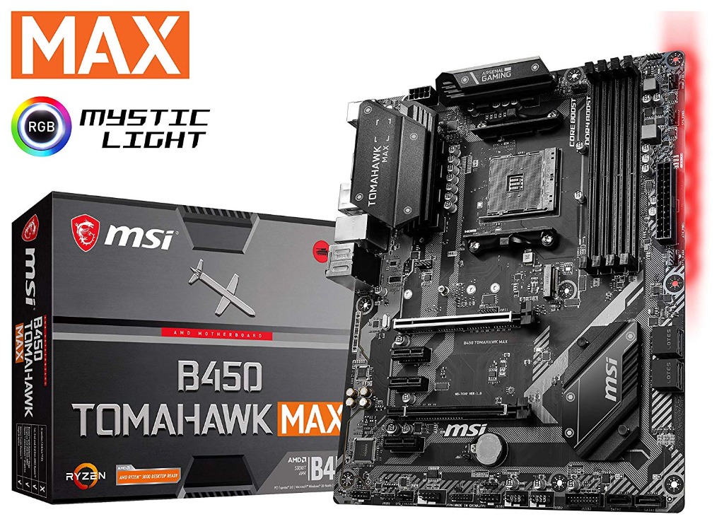 MSI Arsenal Gaming AMD Ryzen 2ND and 3rd Gen AM4 M.2 USB 3 DDR4 DVI HDMI Crossfire ATX Motherboard B450 Tomahawk Max Computers Tech Parts Accessories Computer Parts on Carousell