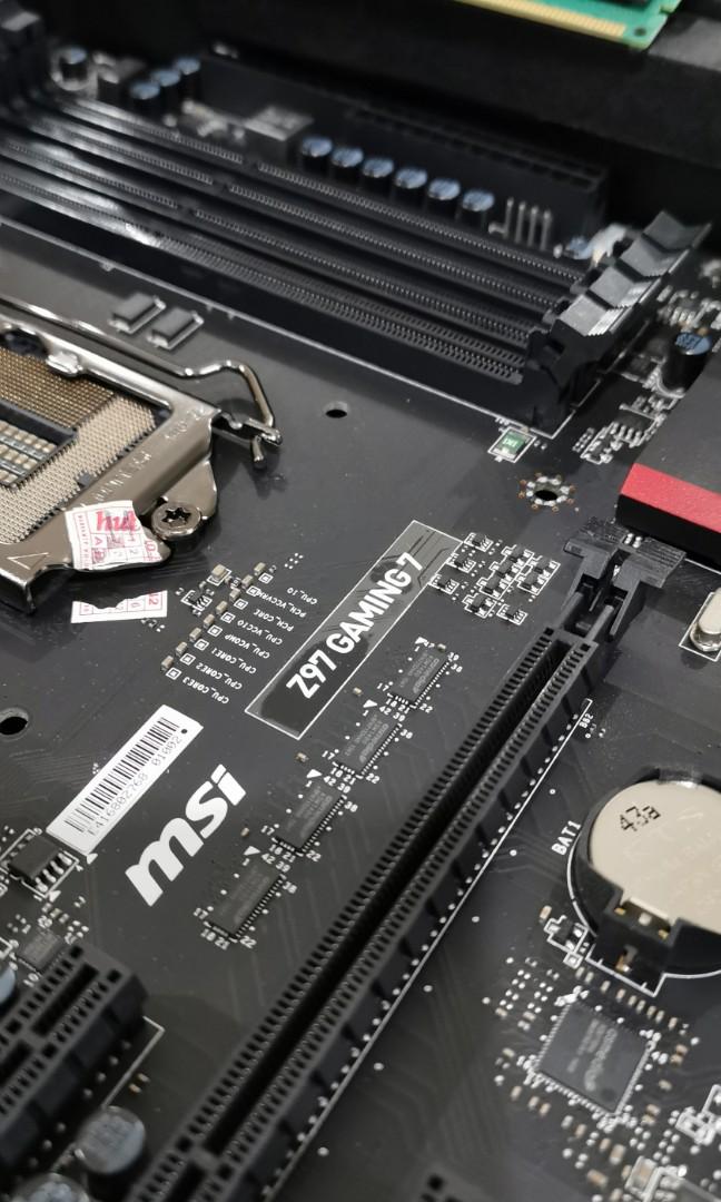 MSI Z97 Gaming 7 motherboard (LGA 1150) and Corsair Vengeance DDR3 1600
