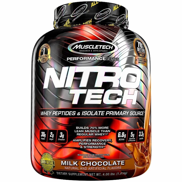 MUSCLETECH NitroTech Performance Series 4lbs (1.81KG), Sports Equipment ...