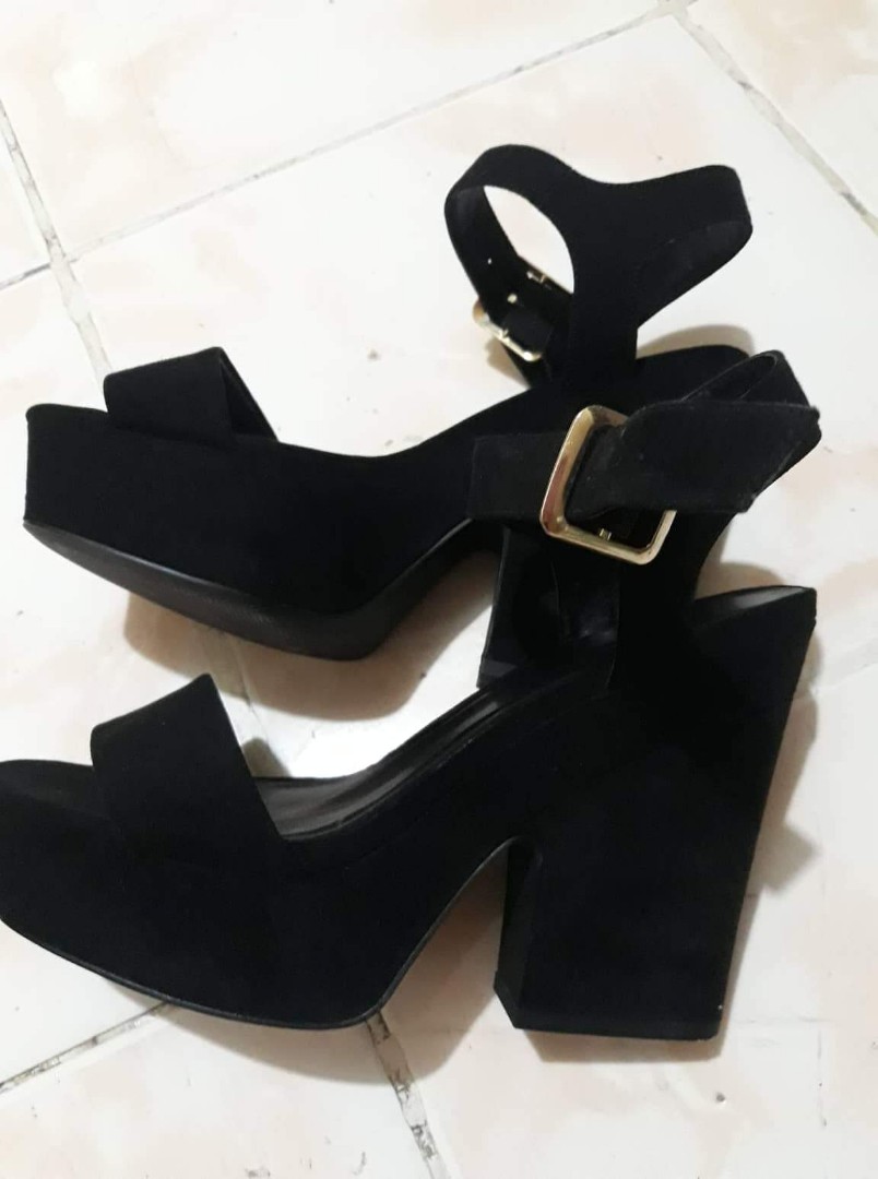 black block heels new look