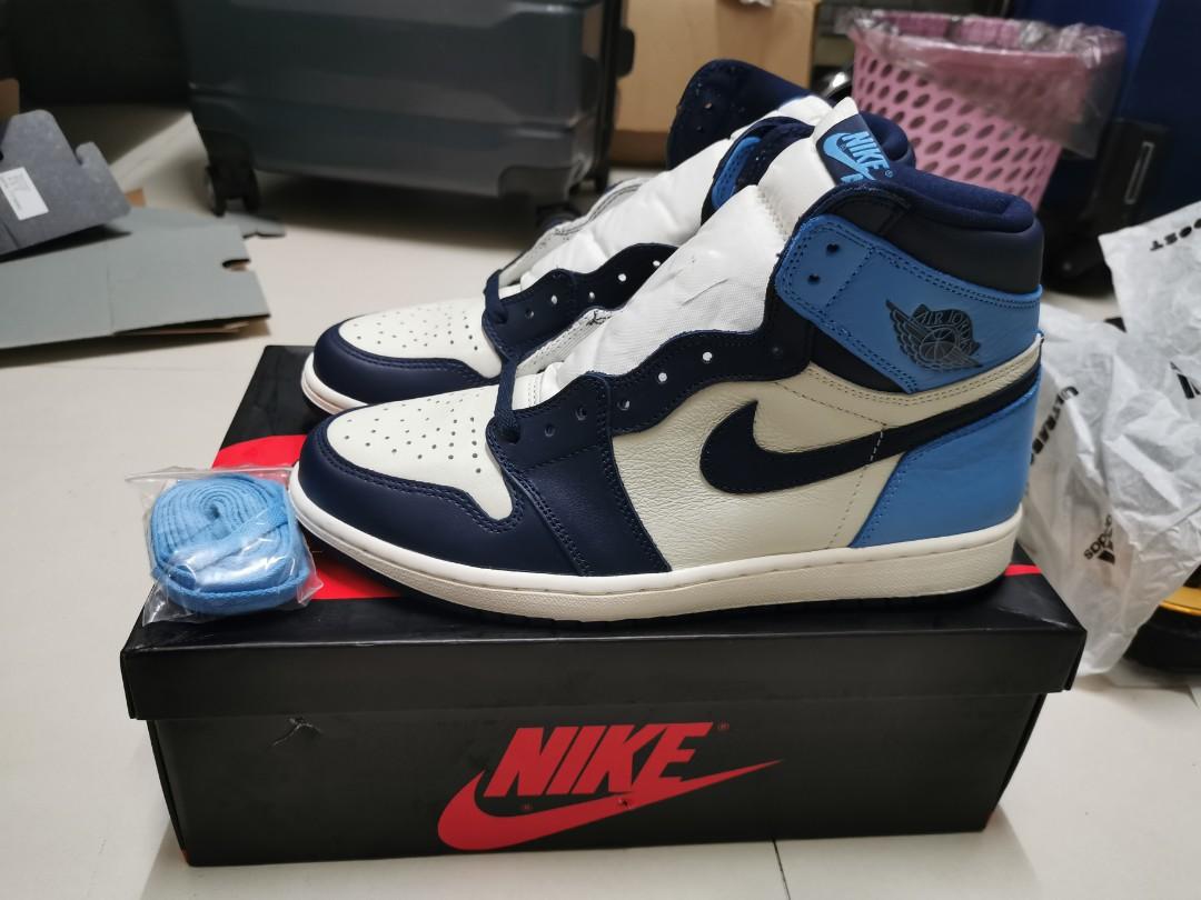 Nike Air Jordan 1 High Retro Obsidian Aj1 High Men S Fashion Footwear Sneakers On Carousell
