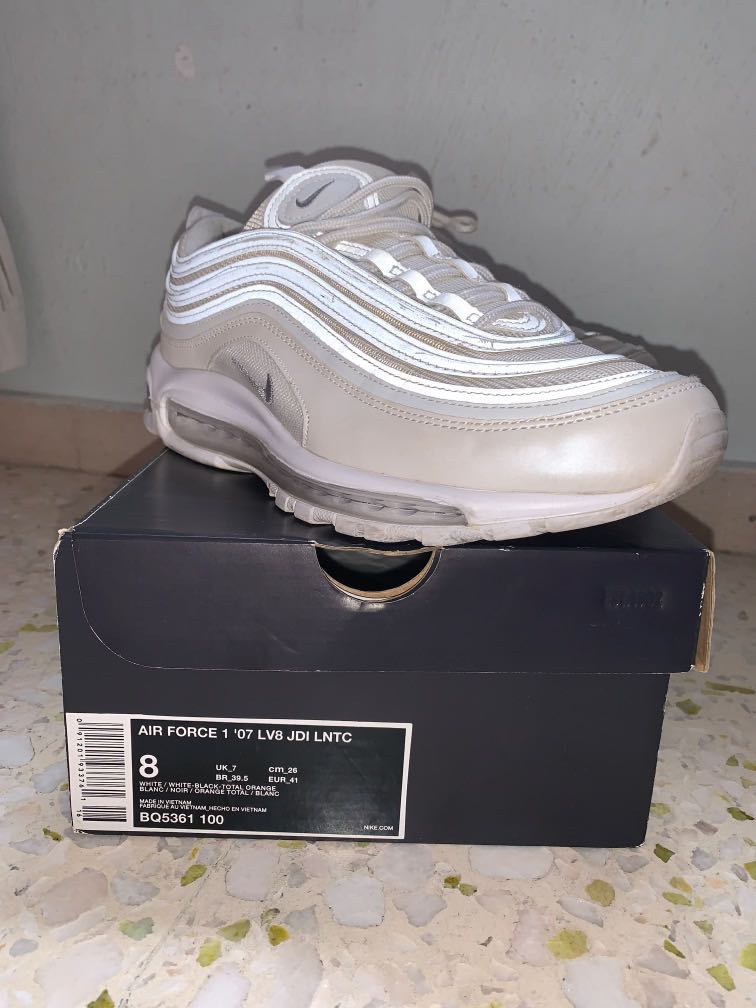 Nike Air Max 97 Triple White Wolf Grey Men s Fashion Footwear