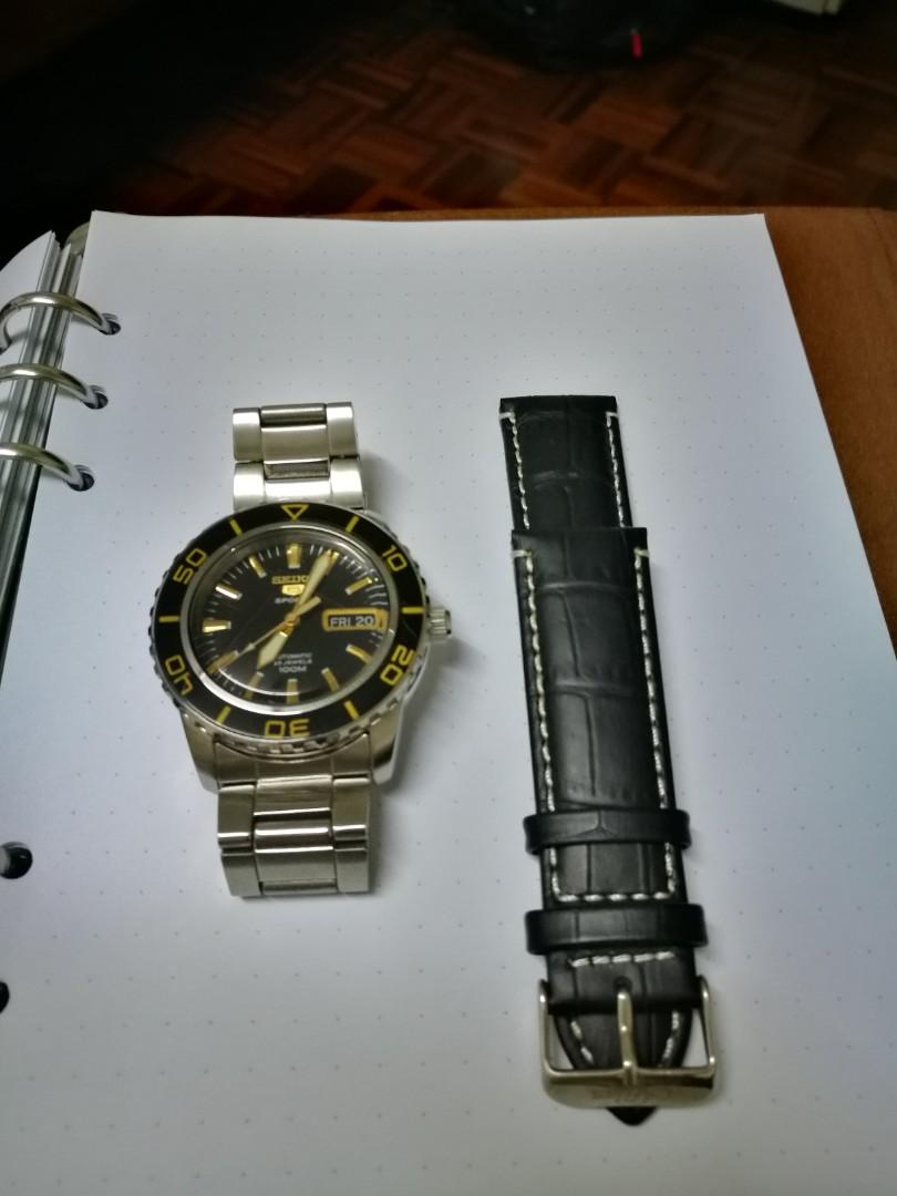 Seiko 5 Sport SNZH57 Fifty Fathom homage full set, Men's Fashion, Watches &  Accessories, Watches on Carousell