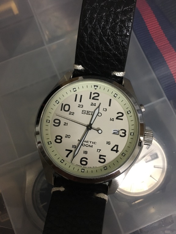 Seiko kinetic military field watch, Luxury, Watches on Carousell