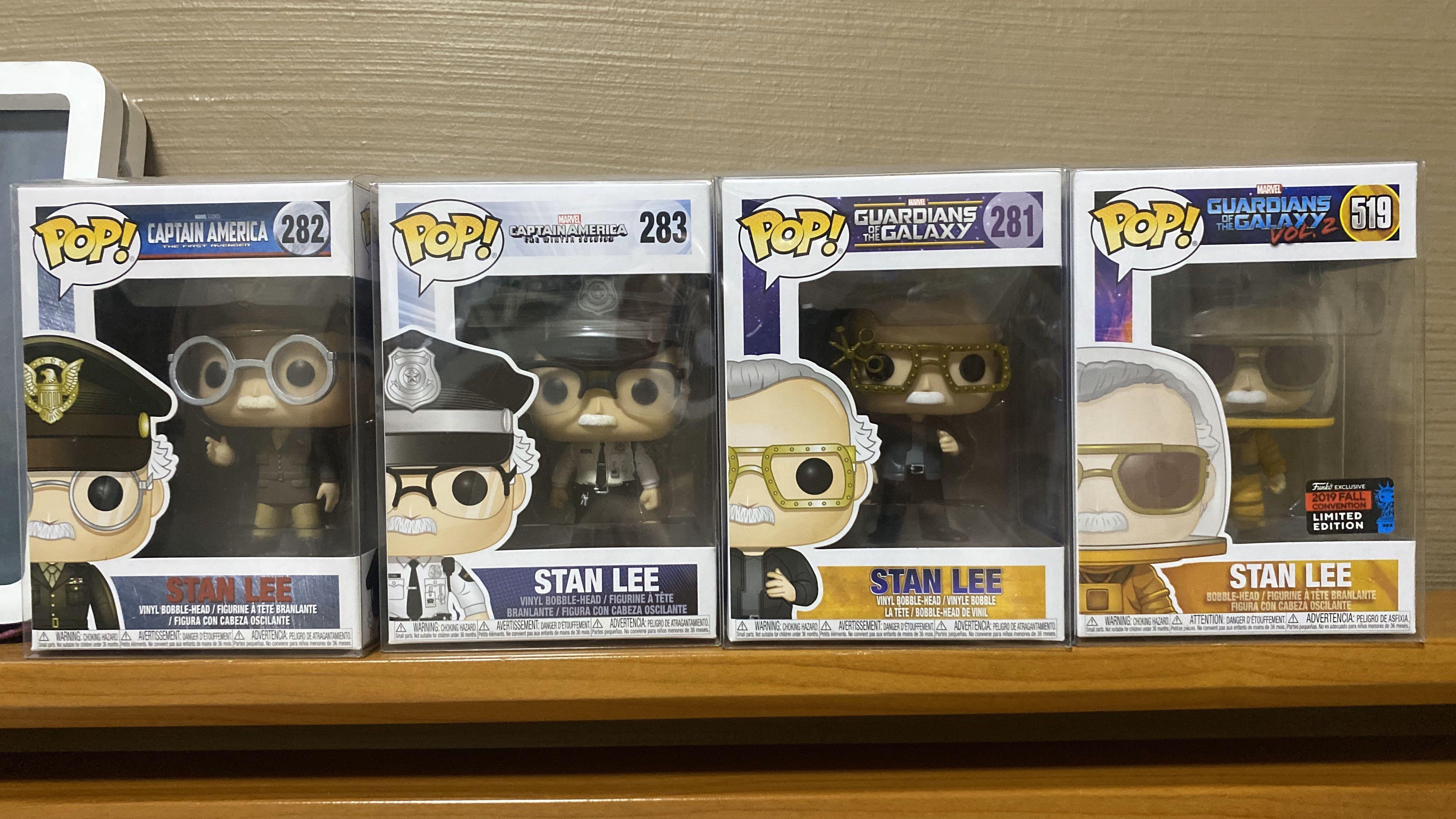 Stan Lee Funko Pop Set Of 4 Marvel Captain America First