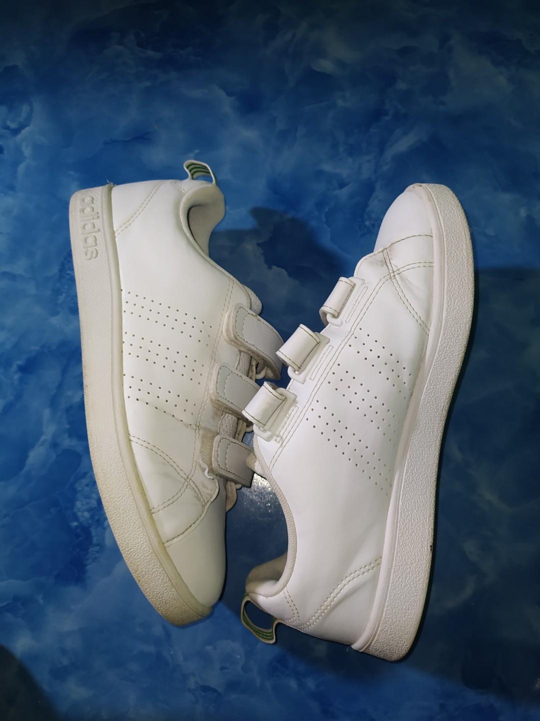 White Adidas Velcro shoes size 6 womens