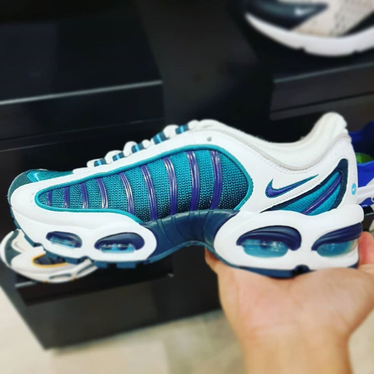 purple and teal nike shoes