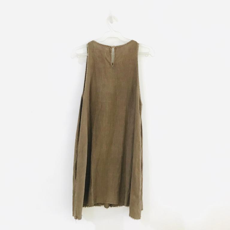 ZARA Linen Brown Dress (Category: Dresses) located in Manila. Submitted by chicsociety (Listing ID 270676814, Image 1). Description: .