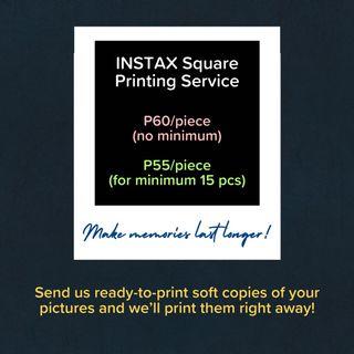 Instax SQUARE printing services! ✨