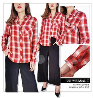 Kemeja Un*versal red vintage