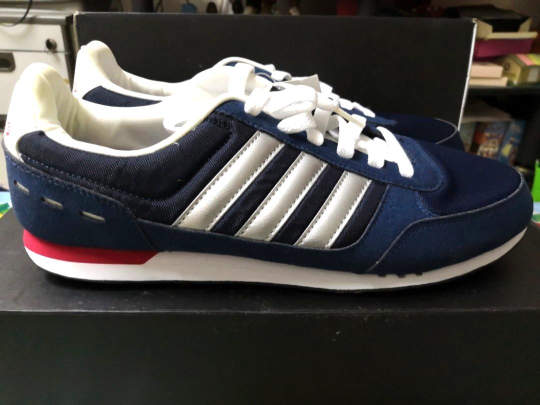 100 Genuine Adidas Neo City Racer Navy Blue running shoe