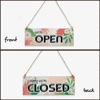 Sign Open Closed Peach ➡️ toko, cafe, kios, warung