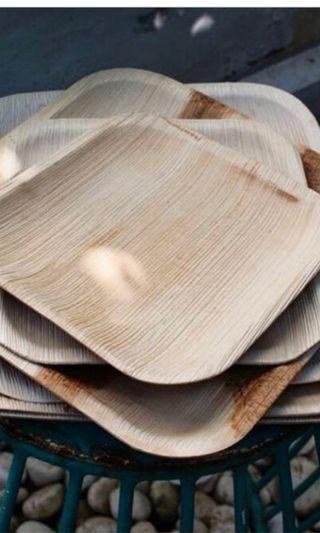 Eco friendly, biodegradable pam leaf plates and spoons