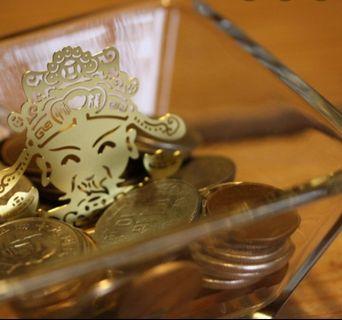 新年春節招財小物【全新品】日近斗金、開門見財，時尚招財進寶財神聚寶盆/零錢盒/小物盒